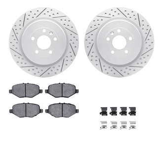 R1 Concepts® - Drilled and Slotted Rear Brake Kit with Optimum OE Pads