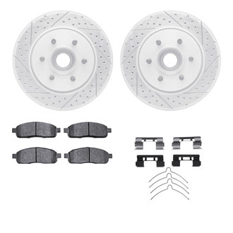 R1 Concepts® - Drilled and Slotted Front Brake Kit with Optimum OE Pads