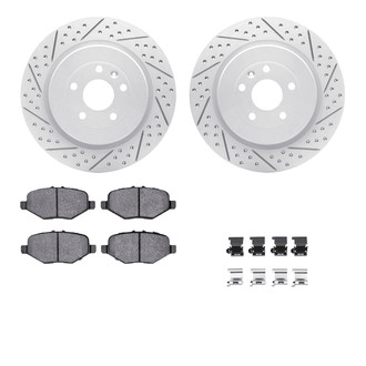 R1 Concepts® - Drilled and Slotted Rear Brake Kit with Optimum OE Pads