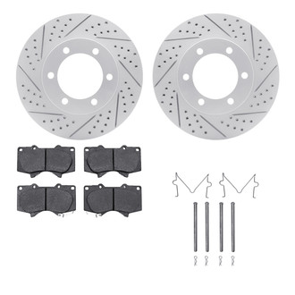 R1 Concepts® - Drilled and Slotted Front Brake Kit with Optimum OE Pads
