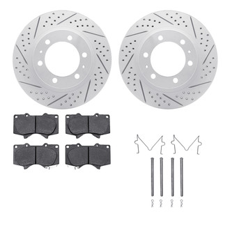 R1 Concepts® - Drilled and Slotted Front Brake Kit with Optimum OE Pads