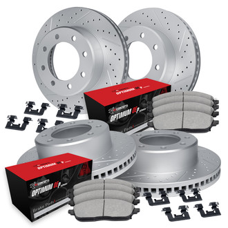 R1 Concepts® - Drilled and Slotted Brake Kit with Optimum OE Pads