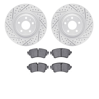R1 Concepts® - Drilled and Slotted Rear Brake Kit with Optimum OE Pads