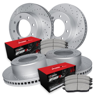 R1 Concepts® - Drilled and Slotted Brake Kit with Optimum OE Pads