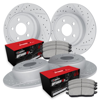 R1 Concepts® - Drilled and Slotted Brake Kit with Optimum OE Pads