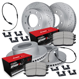 R1 Concepts® - Drilled and Slotted Brake Kit with Optimum OE Pads