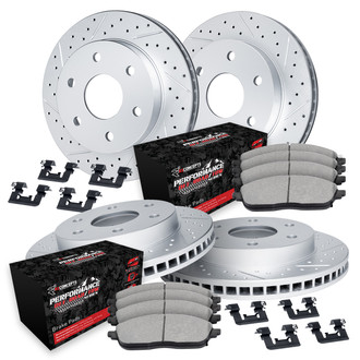 R1 Concepts® - Drilled and Slotted Brake Kit with Performance Sport Pads