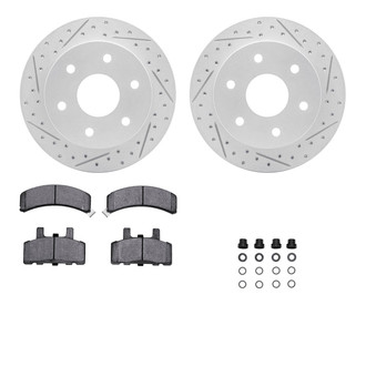 R1 Concepts® - Drilled and Slotted Front Brake Kit with Super Duty Pads