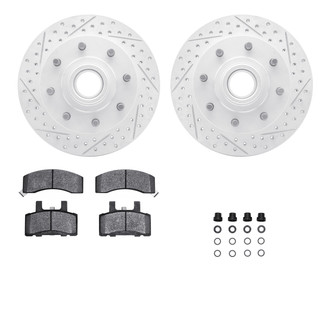 R1 Concepts® - Drilled and Slotted Front Brake Kit with Super Duty Pads
