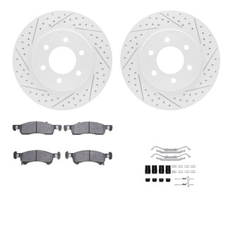 R1 Concepts® - Drilled and Slotted Front Brake Kit with Super Duty Pads