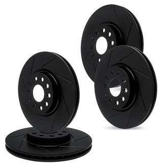 R1 Concepts® - Slotted Front and Rear Brake Rotor Set