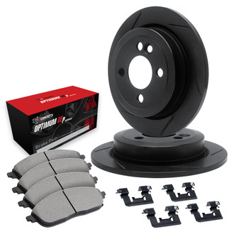 R1 Concepts® - Slotted Front Brake Kit with 5000 OE Pads