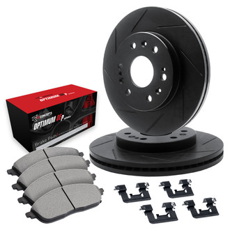 R1 Concepts® WCUH1-40085 - Slotted Rear Brake Kit with 5000 OE Pads