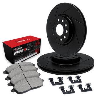 R1 Concepts® - Slotted Front Brake Kit with 5000 OE Pads