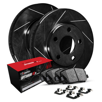 R1 Concepts® - Slotted Rear Brake Kit with 5000 OE Pads