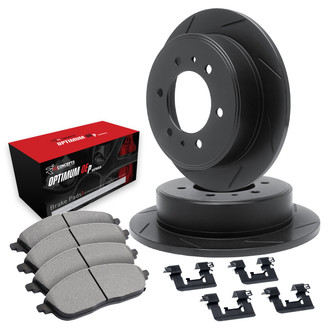 R1 Concepts® - Slotted Rear Brake Kit with 5000 OE Pads