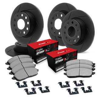R1 Concepts® - Slotted Front and Rear Brake Kit with 5000 OE Pads