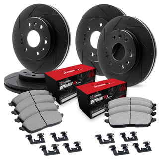 R1 Concepts® - Slotted Front and Rear Brake Kit with 5000 OE Pads