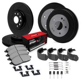 R1 Concepts® WCUH2-76036 - Slotted Front and Rear Brake Kit with Optimum OE Pads