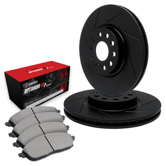 R1 Concepts® - Slotted Rear Brake Kit with Optimum OE Pads
