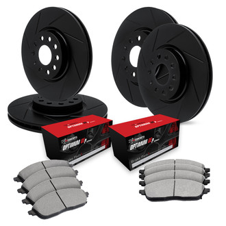 R1 Concepts® - Slotted Front and Rear Brake Kit with 5000 OE Pads