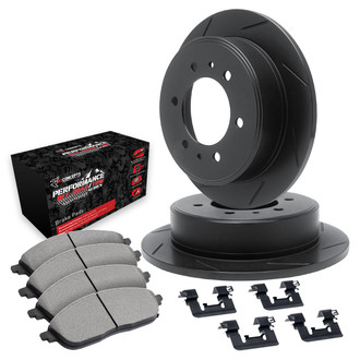 R1 Concepts® - Slotted Rear Brake Kit with Performance Off-Road/Tow Brake Pads