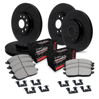 R1 Concepts® - Slotted Front and Rear Brake Kit with Performance Off-Road/Tow Brake Pads
