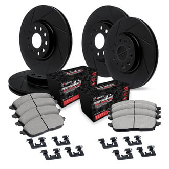 R1 Concepts® - Slotted Front and Rear Brake Kit with Performance Off-Road/Tow Brake Pads
