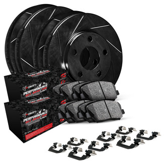 R1 Concepts® - Slotted Front and Rear Brake Kit with Performance Off-Road/Tow Brake Pads