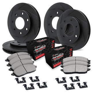 R1 Concepts® - Slotted Front and Rear Brake Kit with Performance Off-Road/Tow Brake Pads