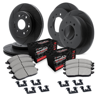 R1 Concepts® - Slotted Front and Rear Brake Kit with Performance Off-Road/Tow Brake Pads