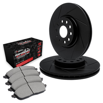 R1 Concepts® WCVN1-40008 - Slotted Front Brake Kit with Performance Off-Road/Tow Brake Pads