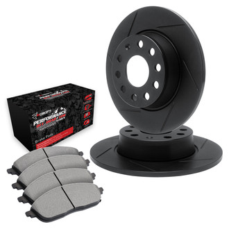 R1 Concepts® - Slotted Rear Brake Kit with Performance Off-Road/Tow Brake Pads