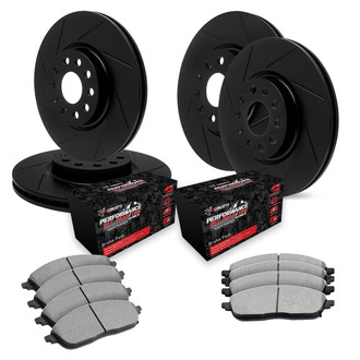R1 Concepts® - Slotted Front and Rear Brake Kit with Performance Off-Road/Tow Brake Pads