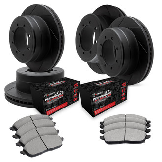 R1 Concepts® - Slotted Front and Rear Brake Kit with Performance Off-Road/Tow Brake Pads