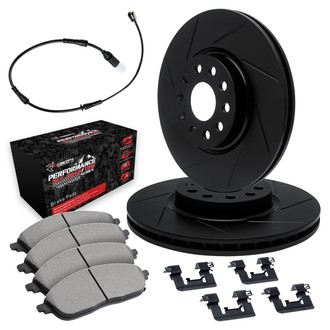 R1 Concepts® - Slotted Front Brake Kit with Performance Off-Road/Tow Brake Pads
