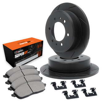 R1 Concepts® - Slotted Rear Brake Kit with Super Duty Pads