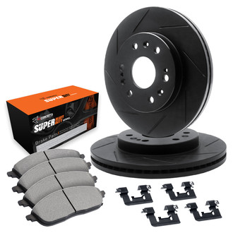 R1 Concepts® - Slotted Rear Brake Kit with Super Duty Pads