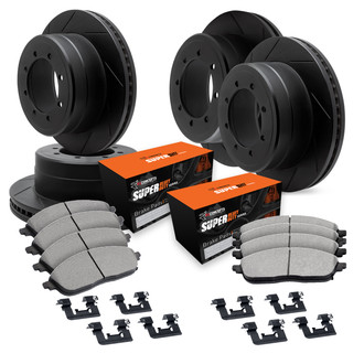 R1 Concepts® - Slotted Front and Rear Brake Kit with Super Duty Pads