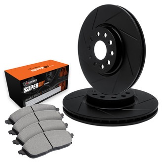 R1 Concepts® WCXN1-40125 - Slotted Front Brake Kit with Super Duty Pads