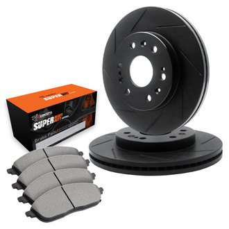 R1 Concepts® - Slotted Front Brake Kit with Super Duty Pads