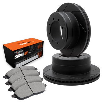 R1 Concepts® - Slotted Front Brake Kit with Super Duty Pads