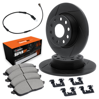 R1 Concepts® WCXS1-40001 - Slotted Rear Brake Kit with Super Duty Pads