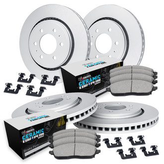R1 Concepts® - Front and Rear Brake Kit with Euro Ceramic Pads