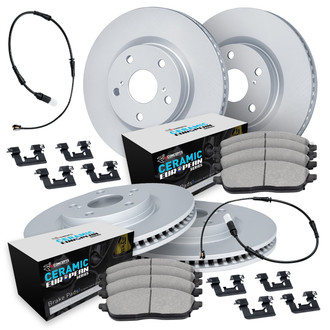 R1 Concepts® - Front and Rear Brake Kit with Euro Ceramic Pads