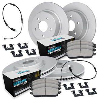 R1 Concepts® - Front and Rear Brake Kit with Euro Ceramic Pads