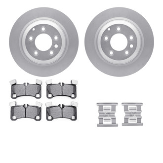 R1 Concepts® WDUH1-02040 - Carbon Series Rear Brake Kit with 5000 OE Pads
