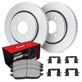 R1 Concepts® WDUH1-46103 - Plain Front Brake Kit with Optimum OE Pads