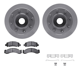 R1 Concepts® WDUH1-48076 - Carbon Series Front Brake Kit with 5000 OE Pads