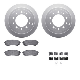 R1 Concepts® WDUH1-76160 - Carbon Series Rear Brake Kit with 5000 OE Pads